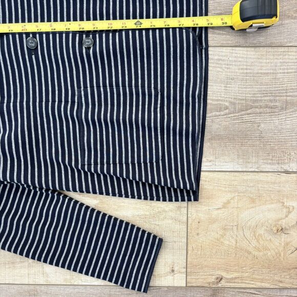 J Jill Women Blazer Jacket Striped Knit Size L Cotton Blend Career Casual Office - Picture 11 of 12